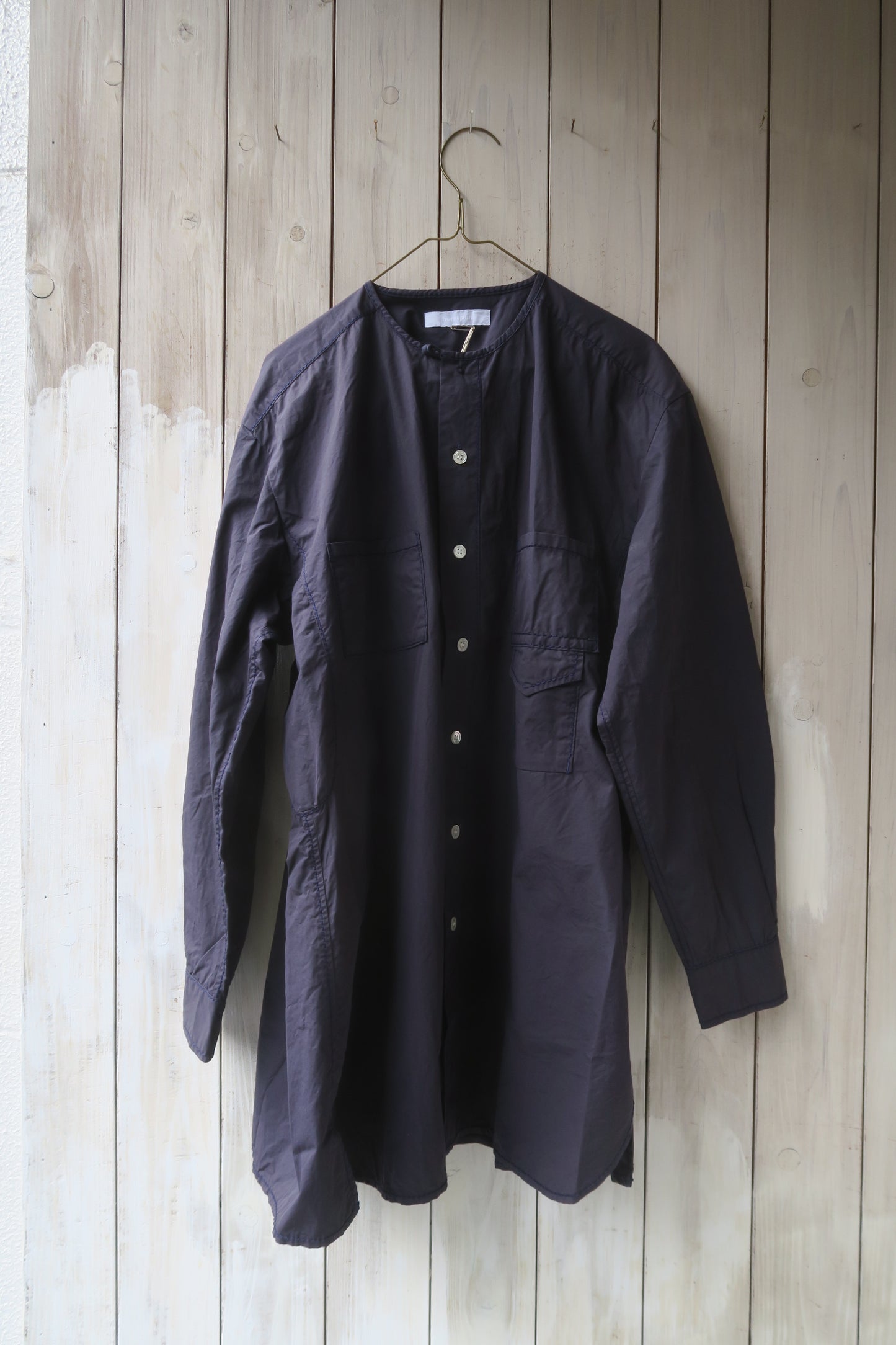 japan---ノーカラーシャツ---homspun